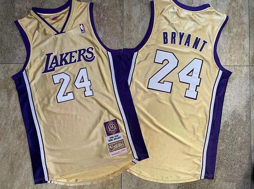 Men Los Angeles Lakers #24 Bryant golden NBA Jersey->los angeles lakers->NBA Jersey